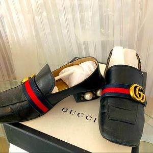 Gucci loafer with heels size 6